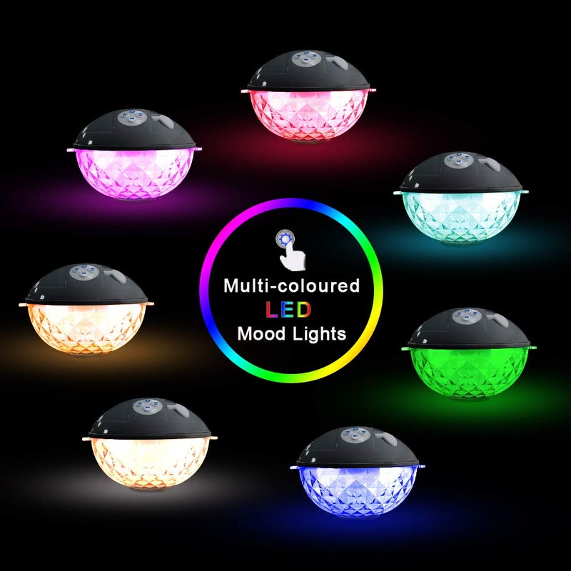 Blufree Floating Pool Speakers with Colorful Lights, IP68 Waterproof Bluetooth Speaker for Pool, Crystal Clear Sound Hot Tub Speaker for Pool, Spa and Outdoor - Image 2